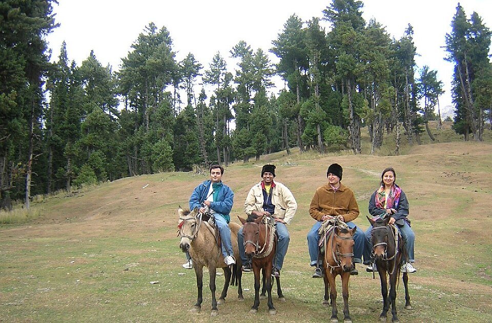 A family pony ride to Baisaran meadow